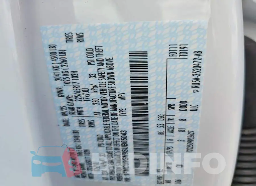 1FMCU9GN9SUB65043 Photo# 13