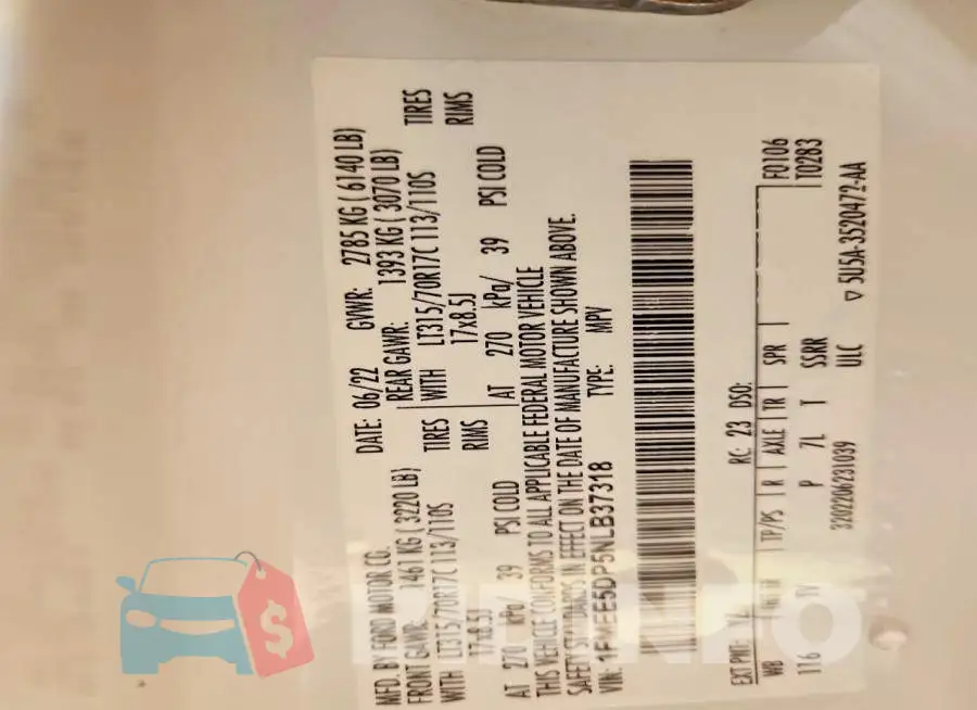 1FMEE5DP5NLB37318 Photo# 12
