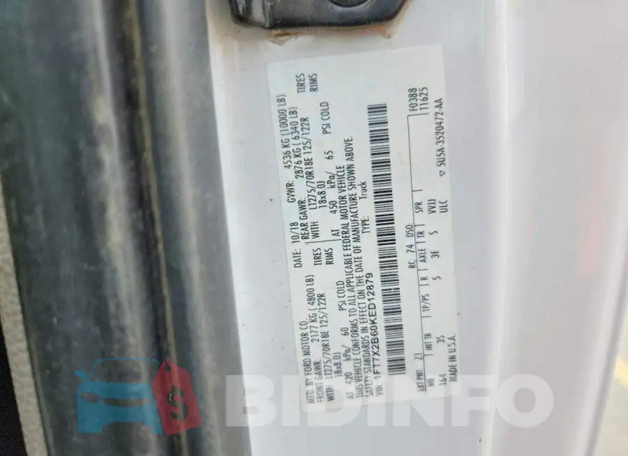 1FT7X2B60KED12879 Photo# 12