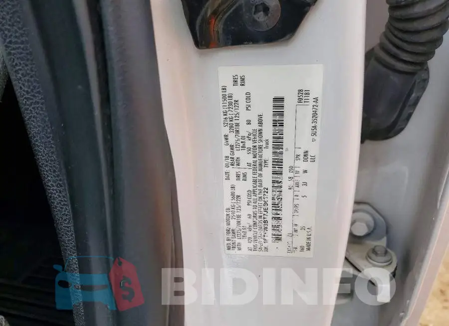 1FT8W3BT7JEB65722 Photo# 12