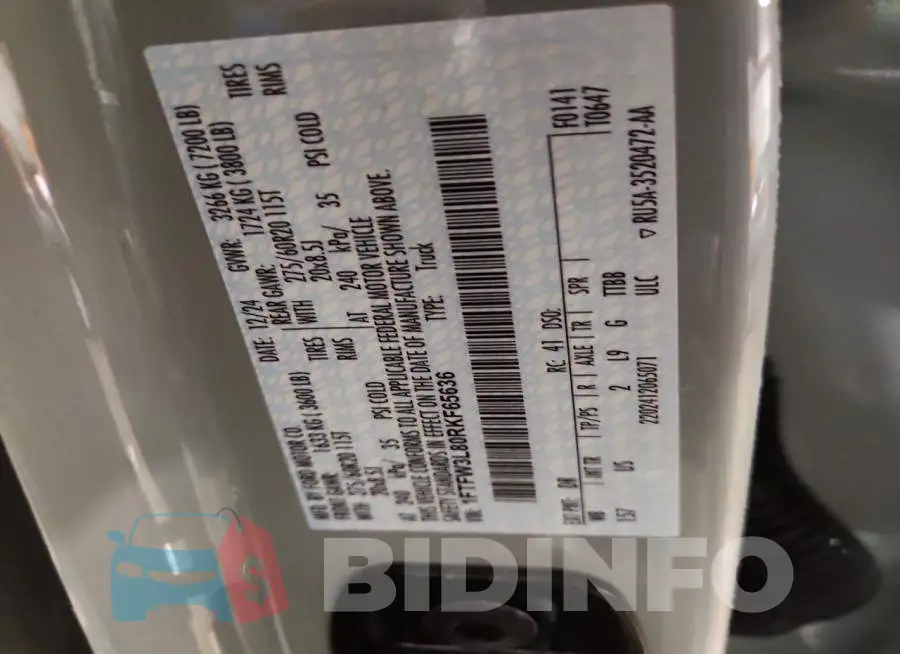 1FTFW3L80RKF65636 Photo# 12