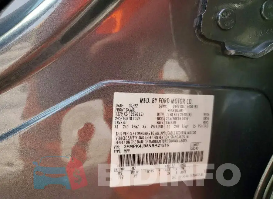 2FMPK4J98NBA21516 Photo# 13
