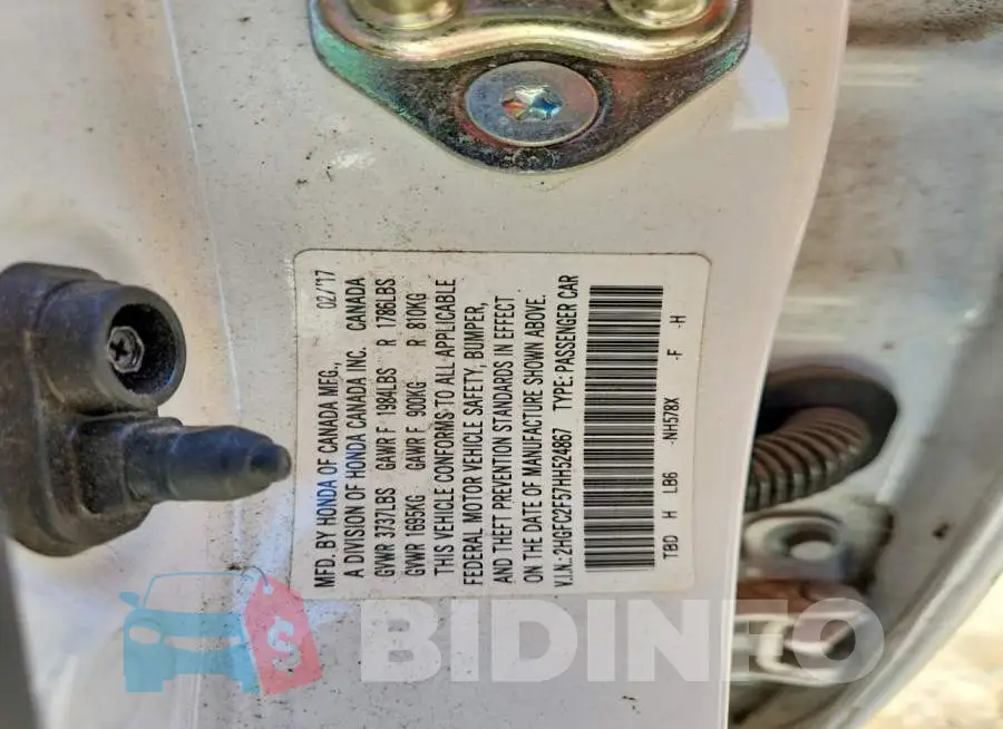 2HGFC2F57HH524867 Photo# 12