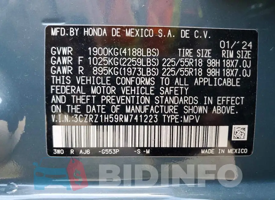 3CZRZ1H59RM741223 Photo# 13