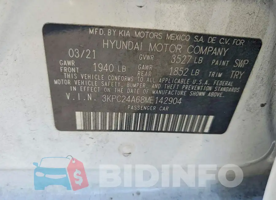 3KPC24A68ME142904 Photo# 12