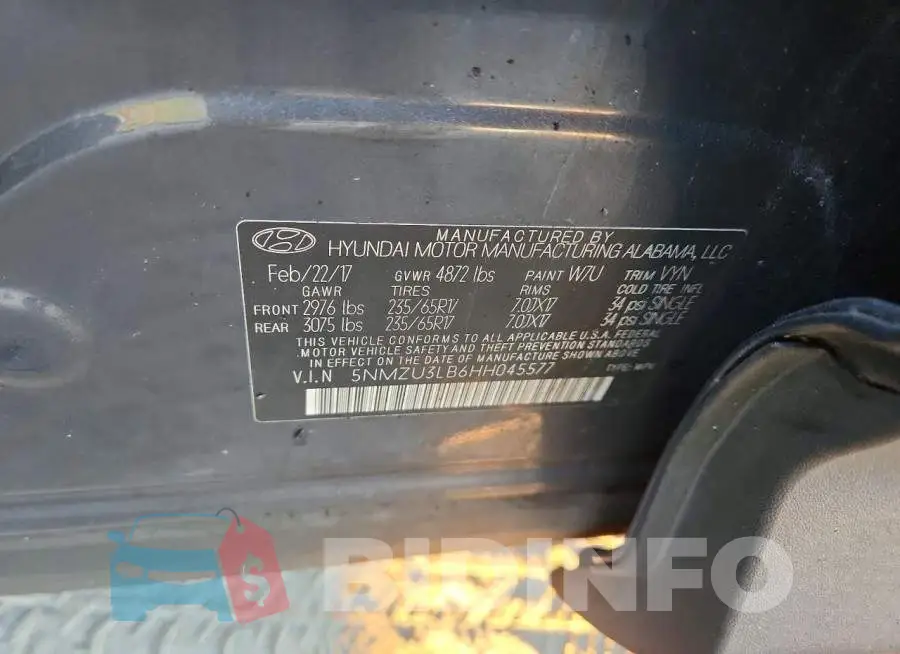 5NMZU3LB6HH045577 Photo# 13