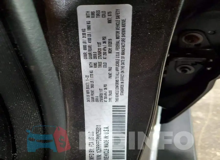 1C6RRFFG8NN259311 Photo# 12