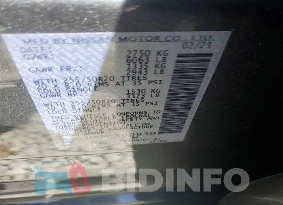 5N1DL1FR7PC360830 Photo# 14
