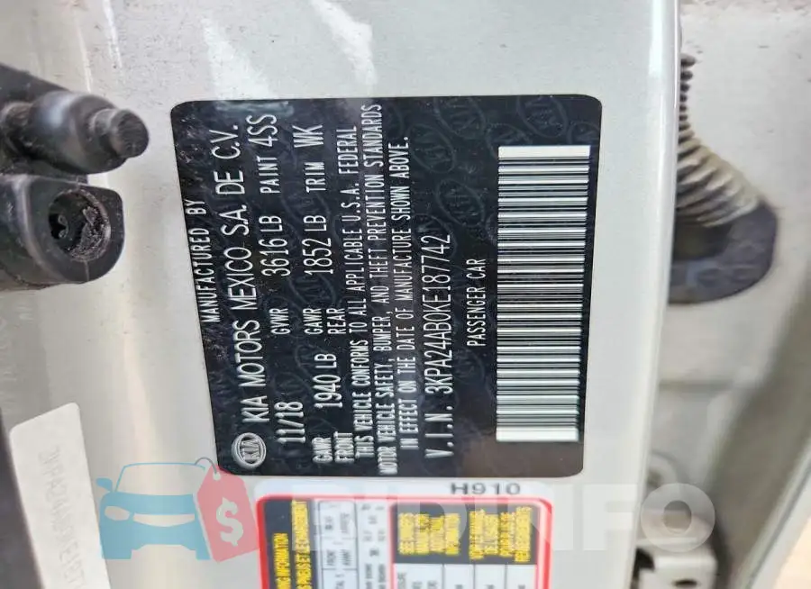 3KPA24AB0KE187742 Photo# 12