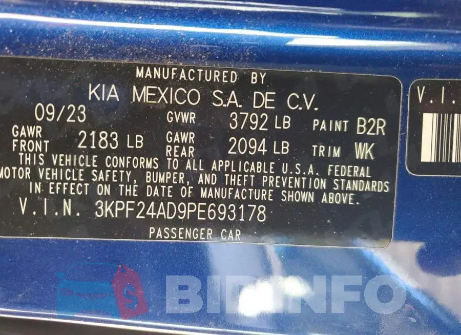 3KPF24AD9PE693178 Photo# 12