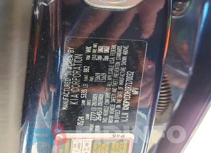 KNDPYDDH1R7170032 Photo# 14