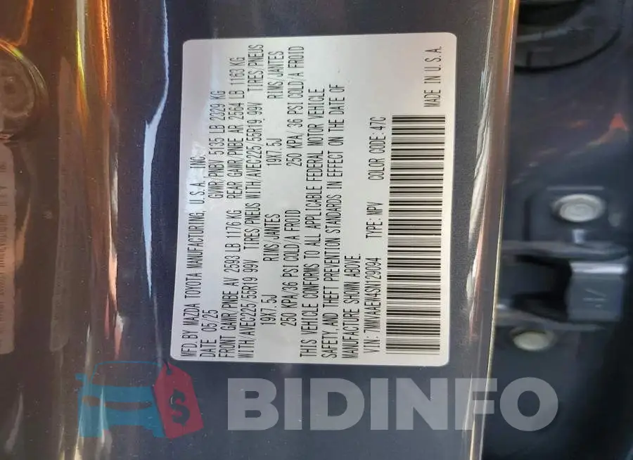 7MMVAAEW4SN129094 Photo# 13