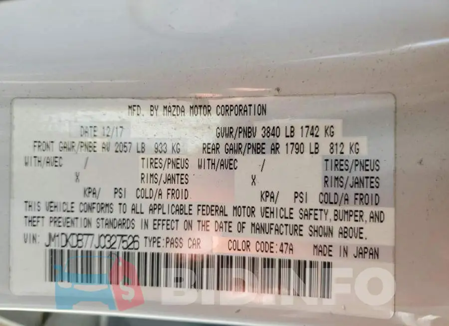 JM1DKDB77J0327526 Photo# 12