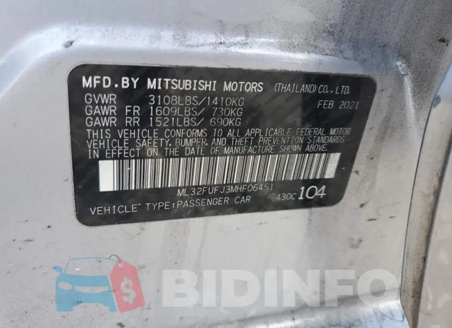 ML32FUFJ3MHF06451 Photo# 12