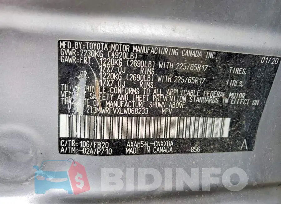 2T3MWRFVXLW068233 Photo# 14