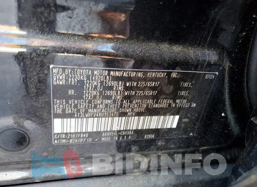4T3LWRFV4RU153475 Photo# 13