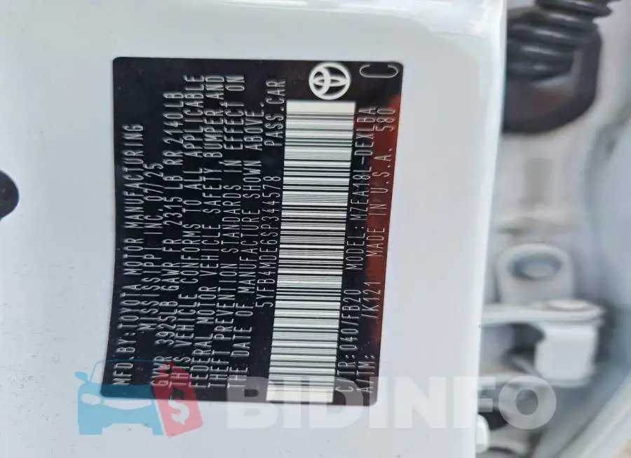 5YFB4MDE6SP344578 Photo# 13