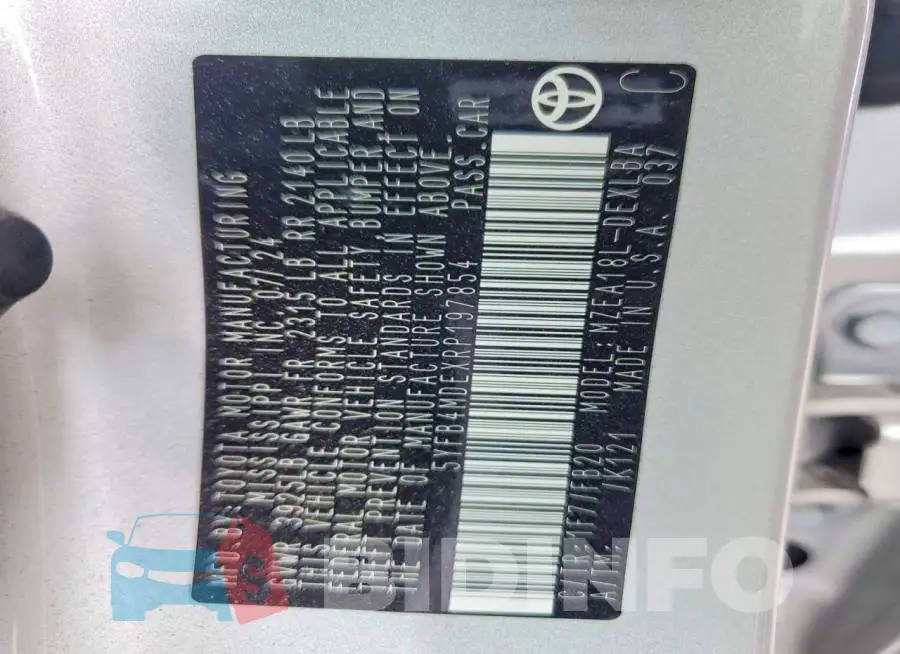 5YFB4MDEXRP197854 Photo# 12