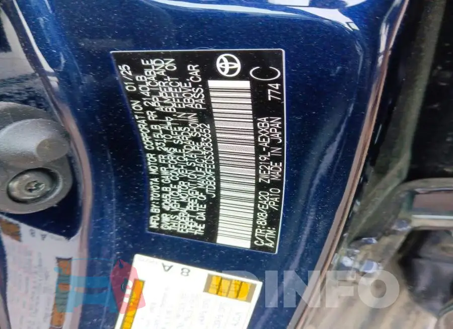 JTDBCMFE0S3083652 Photo# 12