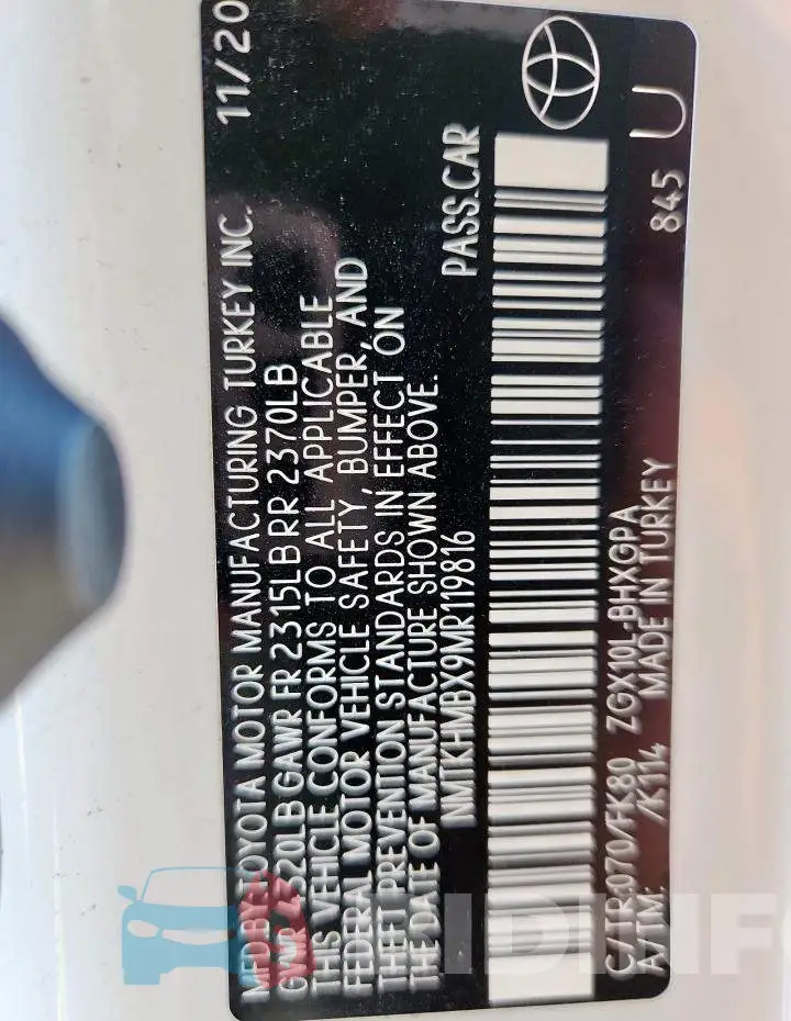 NMTKHMBX9MR119816 Photo# 12
