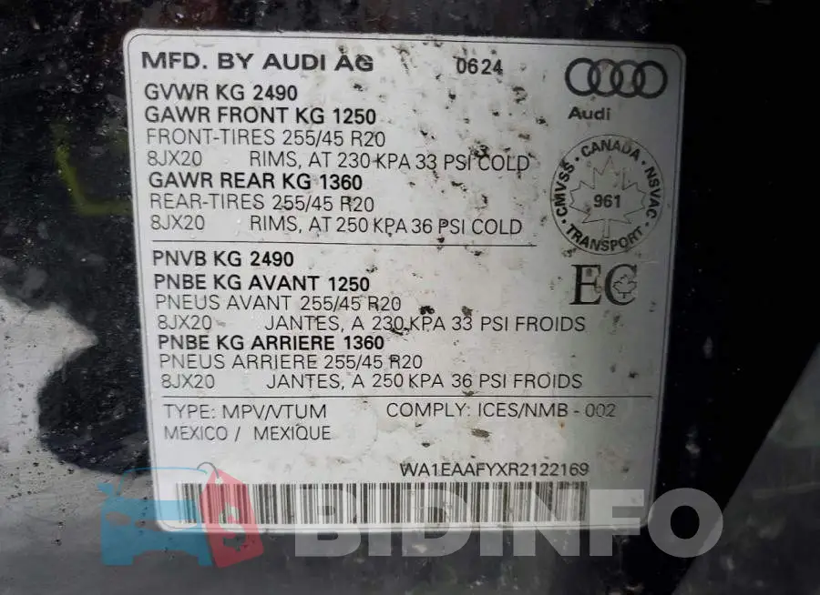 WA1EAAFYXR2122169 Photo# 14