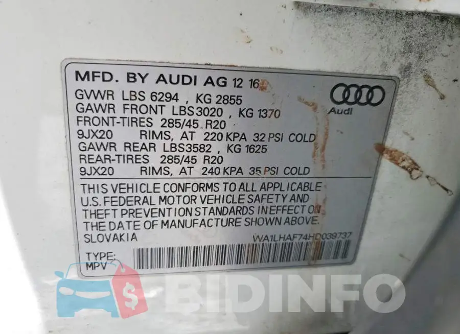 WA1LHAF74HD039737 Photo# 14