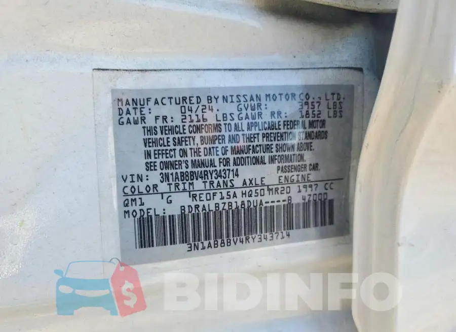 3N1AB8BV4RY343714 Photo# 12