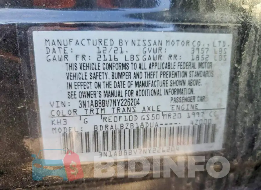 3N1AB8BV7NY226204 Photo# 12