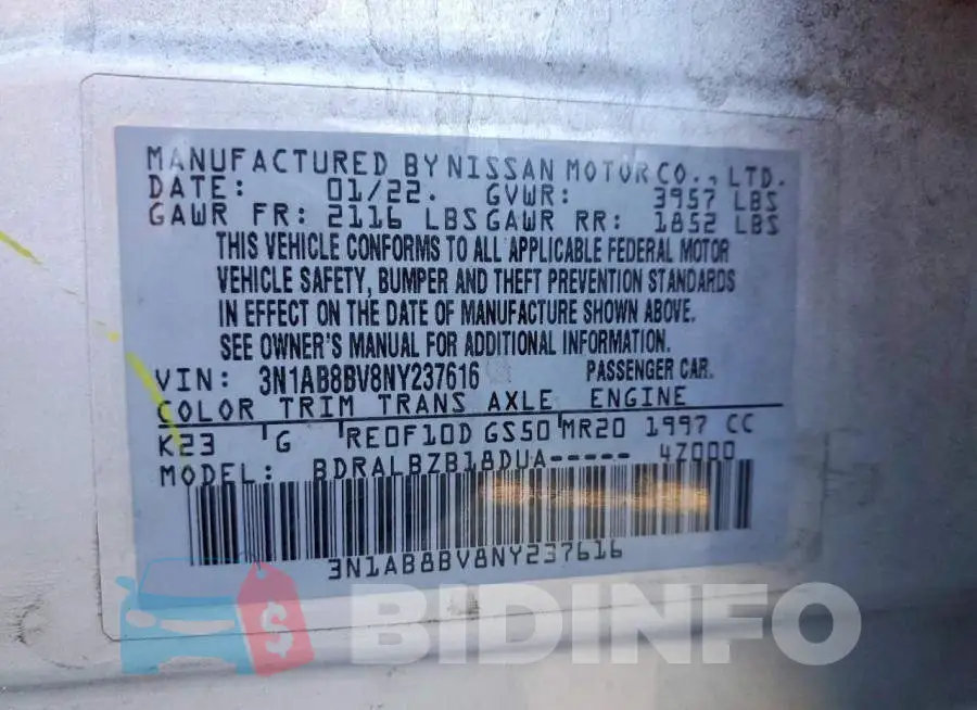 3N1AB8BV8NY237616 Photo# 12