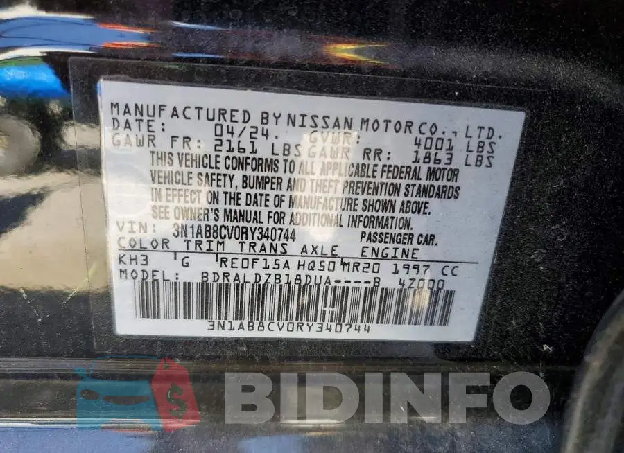 3N1AB8CV0RY340744 Photo# 12