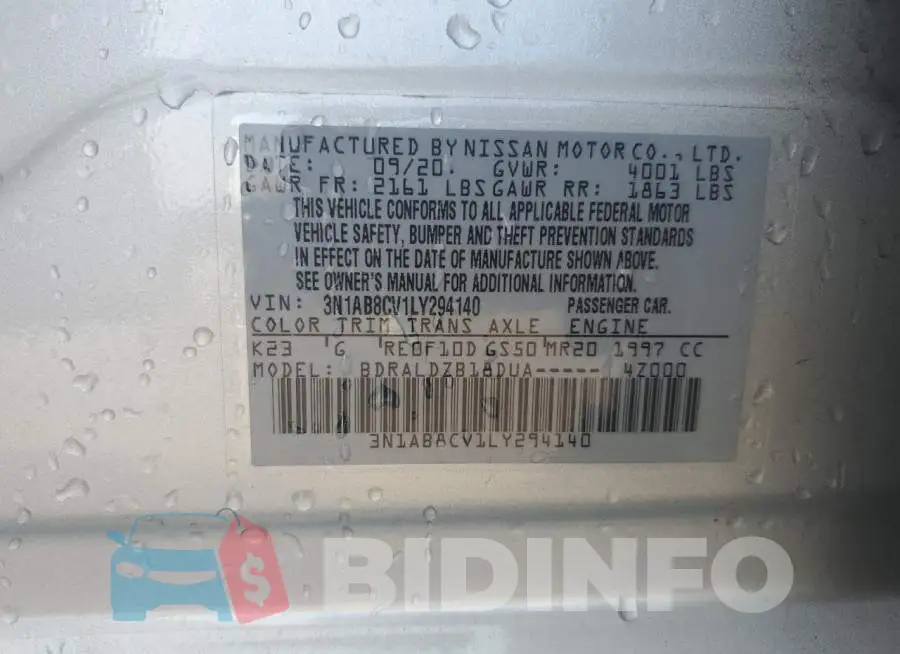 3N1AB8CV1LY294140 Photo# 13