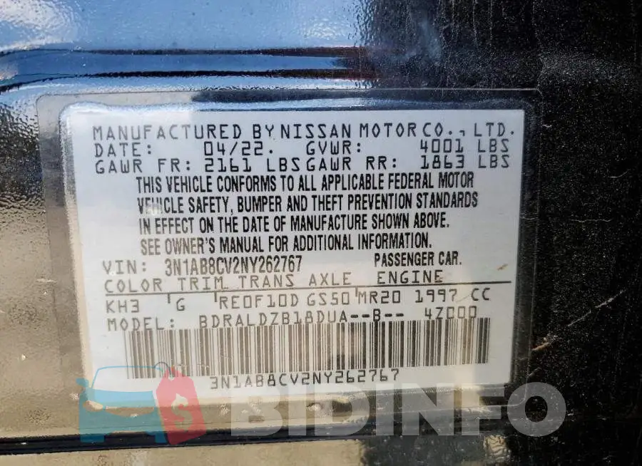 3N1AB8CV2NY262767 Photo# 12
