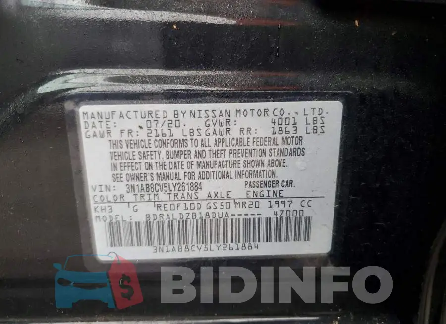 3N1AB8CV5LY261884 Photo# 12