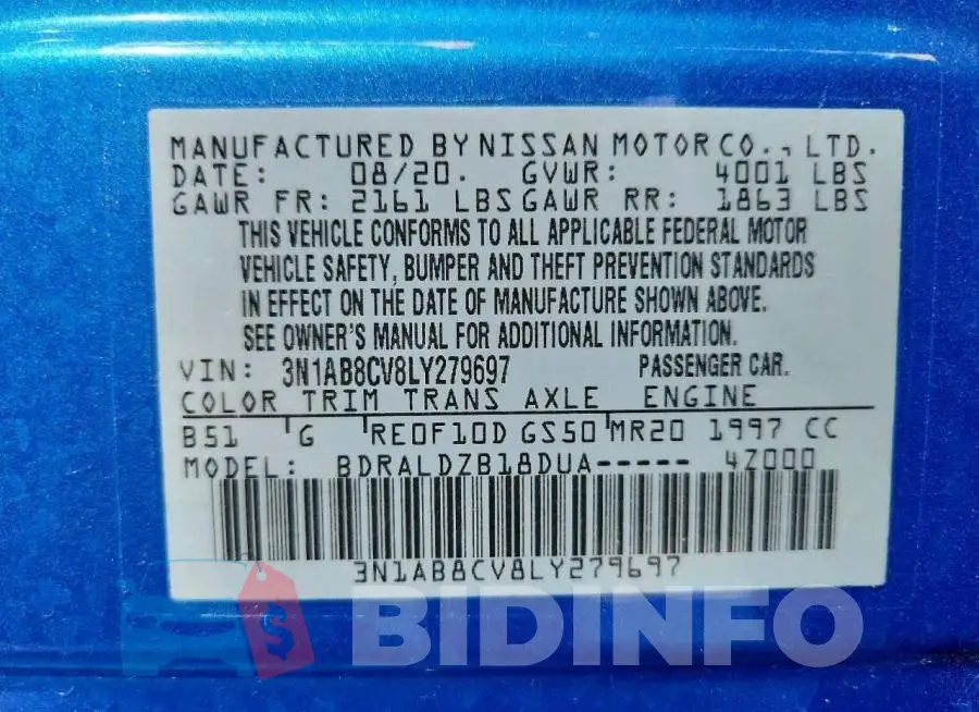3N1AB8CV8LY279697 Photo# 12