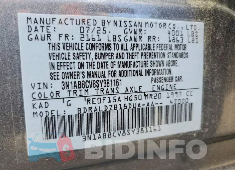 3N1AB8CV8SY381161 Photo# 13