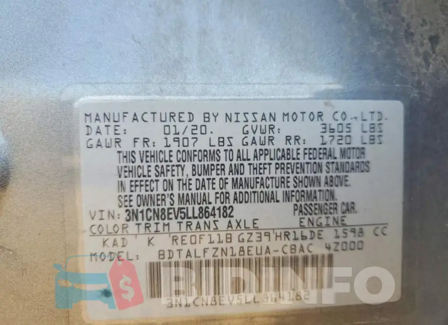 3N1CN8EV5LL864182 Photo# 12