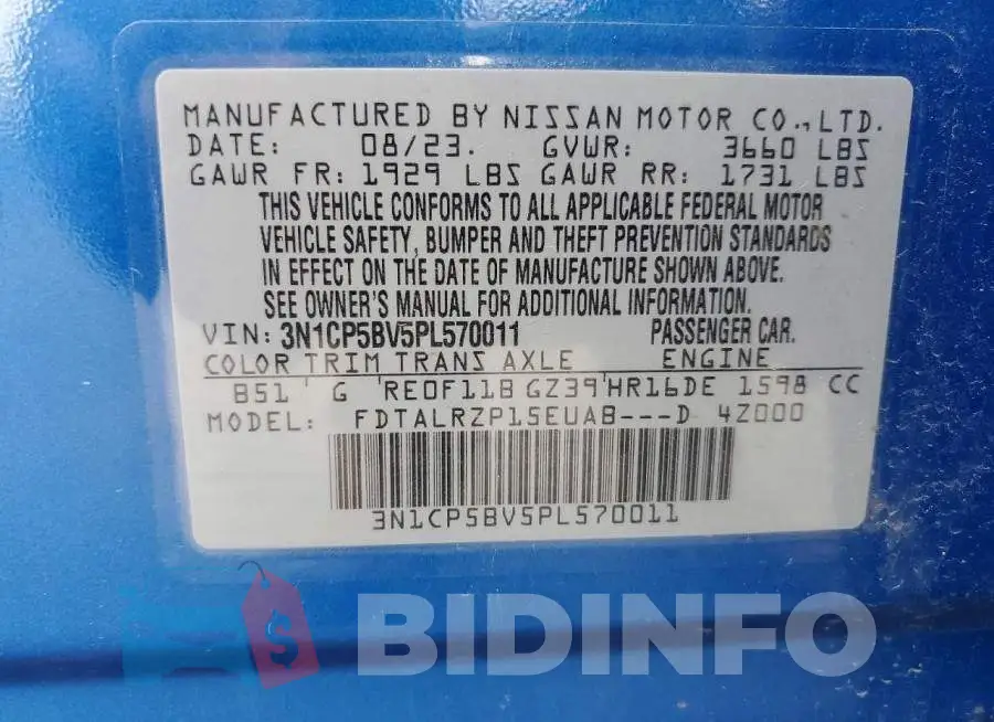 3N1CP5BV5PL570011 Photo# 13