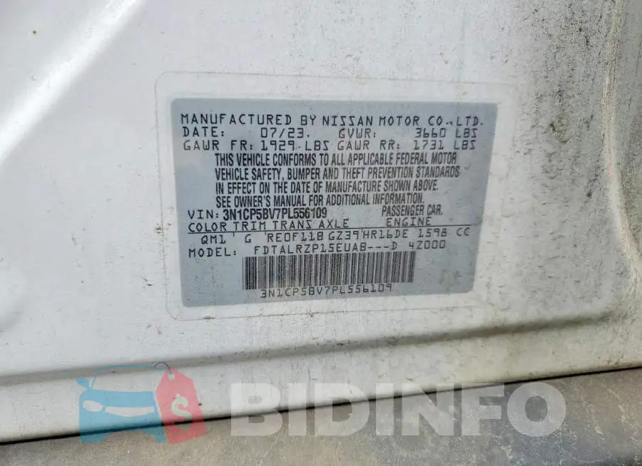 3N1CP5BV7PL556109 Photo# 13
