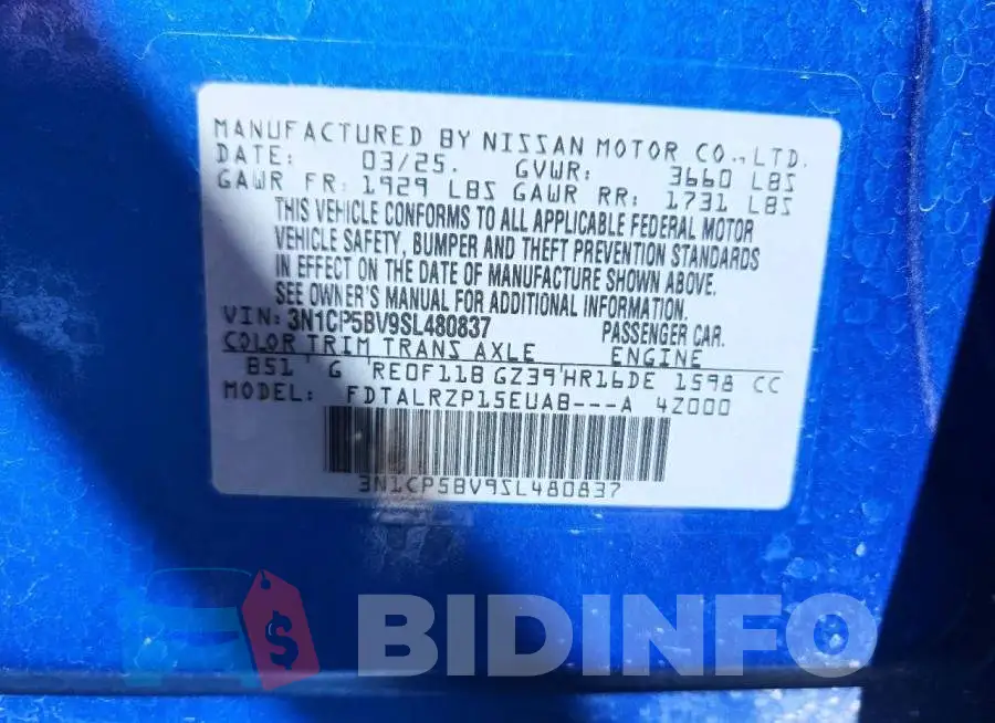 3N1CP5BV9SL480837 Photo# 13