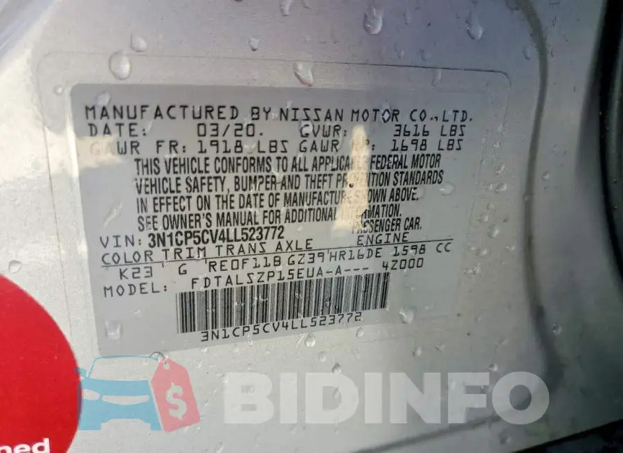 3N1CP5CV4LL523772 Photo# 12