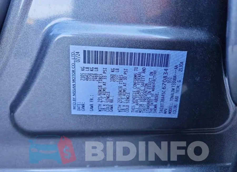 5N1BT3BA4SC670834 Photo# 13