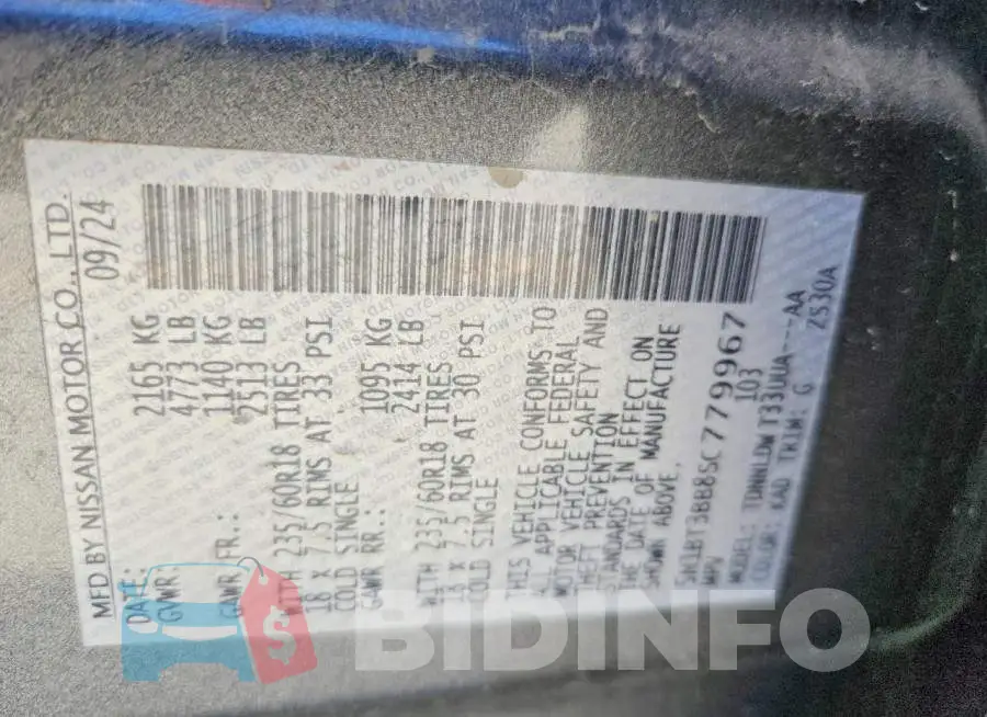 5N1BT3BB8SC779967 Photo# 12