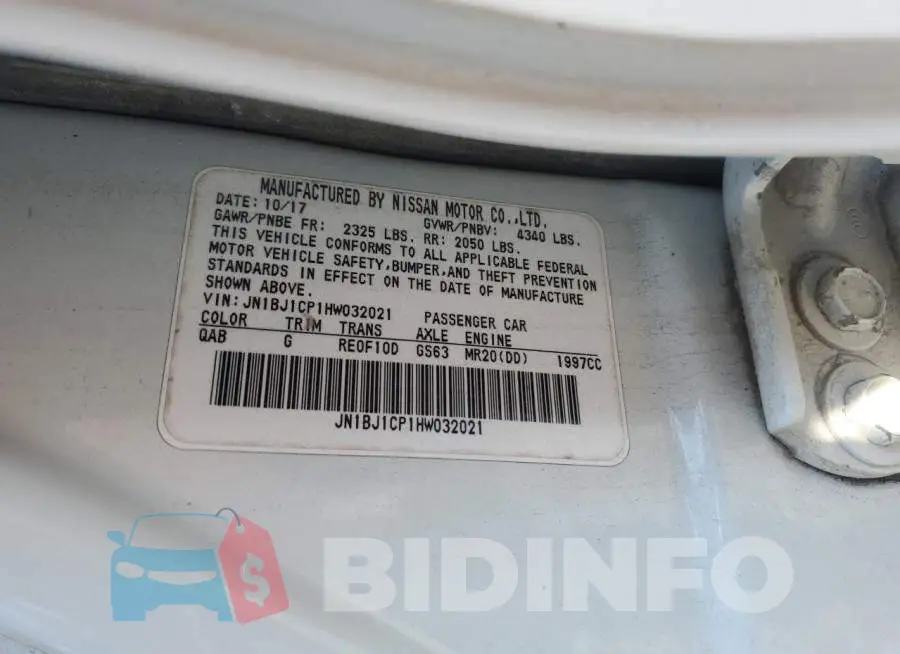 JN1BJ1CP1HW032021 Photo# 13