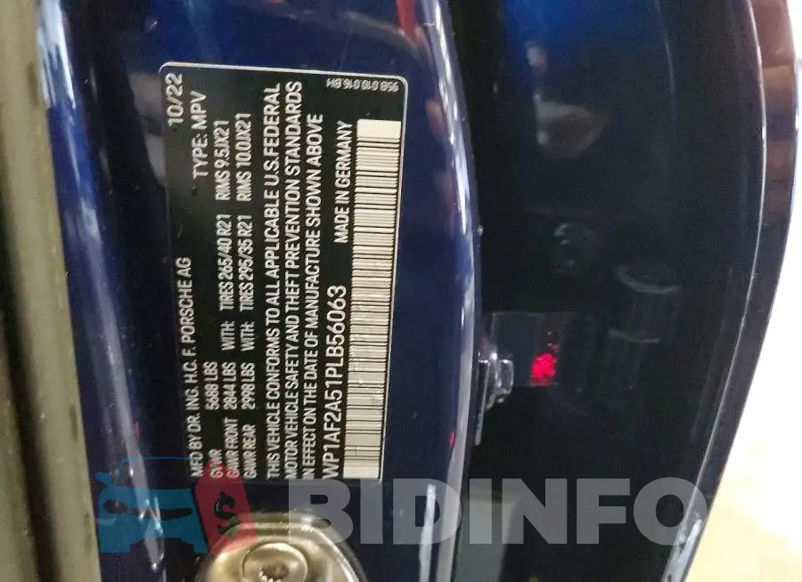 WP1AF2A51PLB56063 Photo# 13