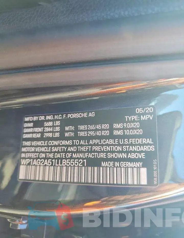 WP1AG2A51LLB55521 Photo# 13