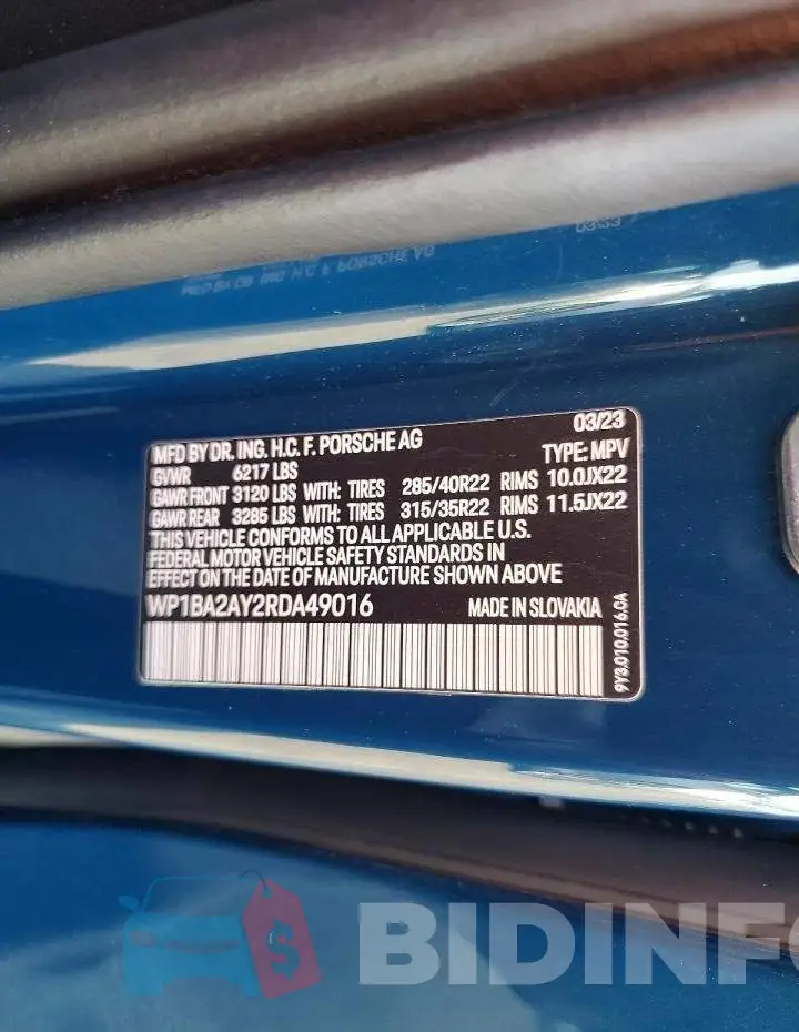 WP1BA2AY2RDA49016 Photo# 13