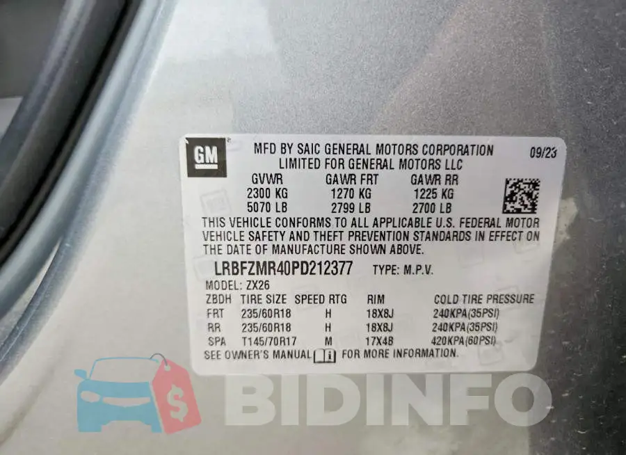 LRBFZMR40PD212377 Photo# 13