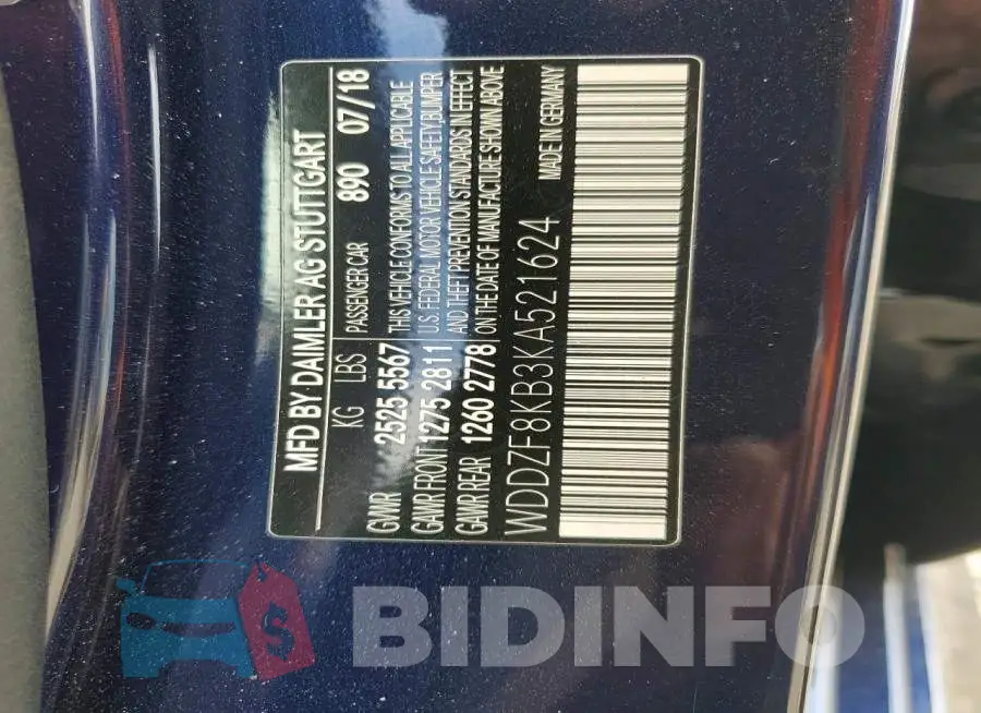 WDDZF8KB3KA521624 Photo# 12