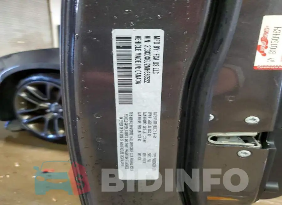 2C3CDXGJ2MH630522 Photo# 12