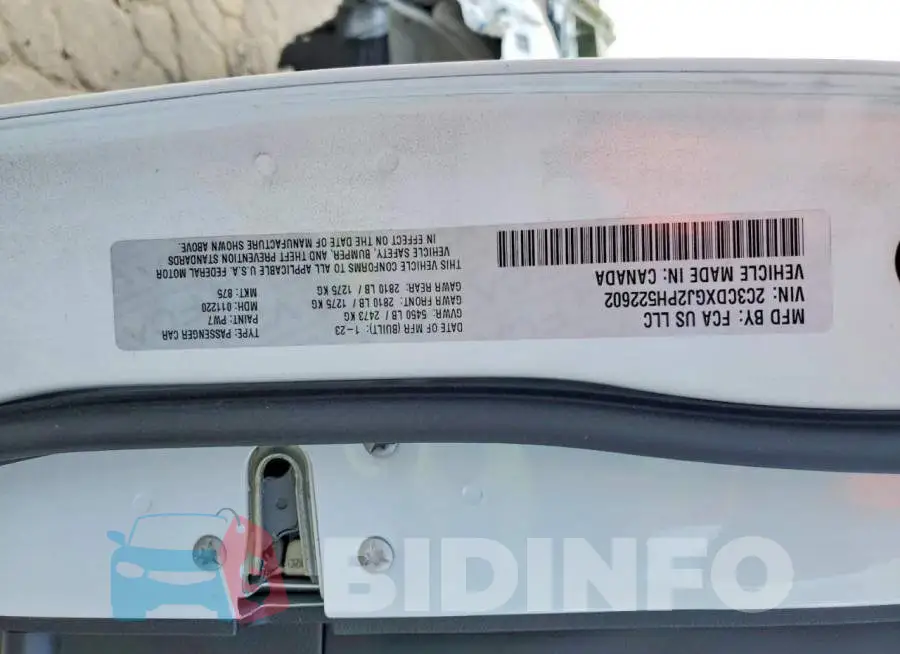 2C3CDXGJ2PH522602 Photo# 13